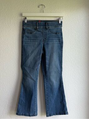 Spanx Womens Jeans Denim Blue Pull On Kick Flare Stretch Size Small Petite